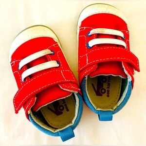 See Kai Run Stevie (First Walker) Red/Blue Toddler Sneakers in Size 4